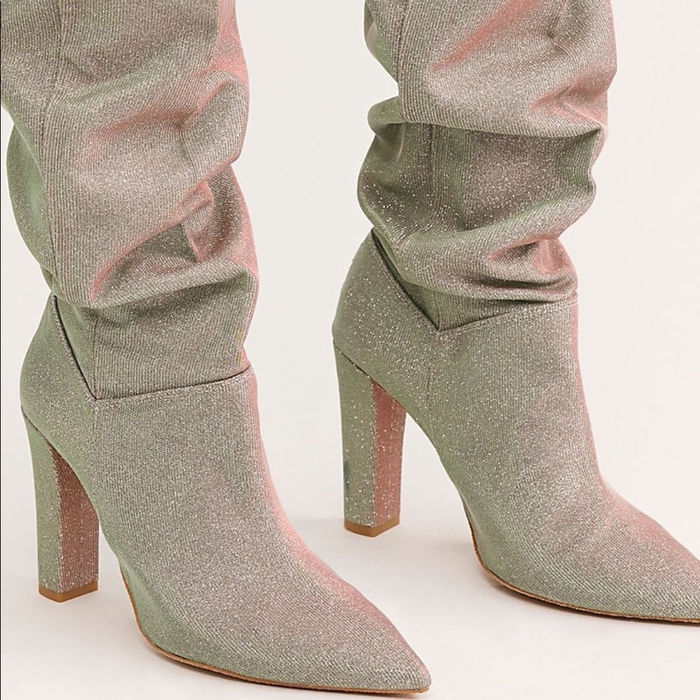 Free People Slouchy Shimmer Boots - Picture 4 of 8